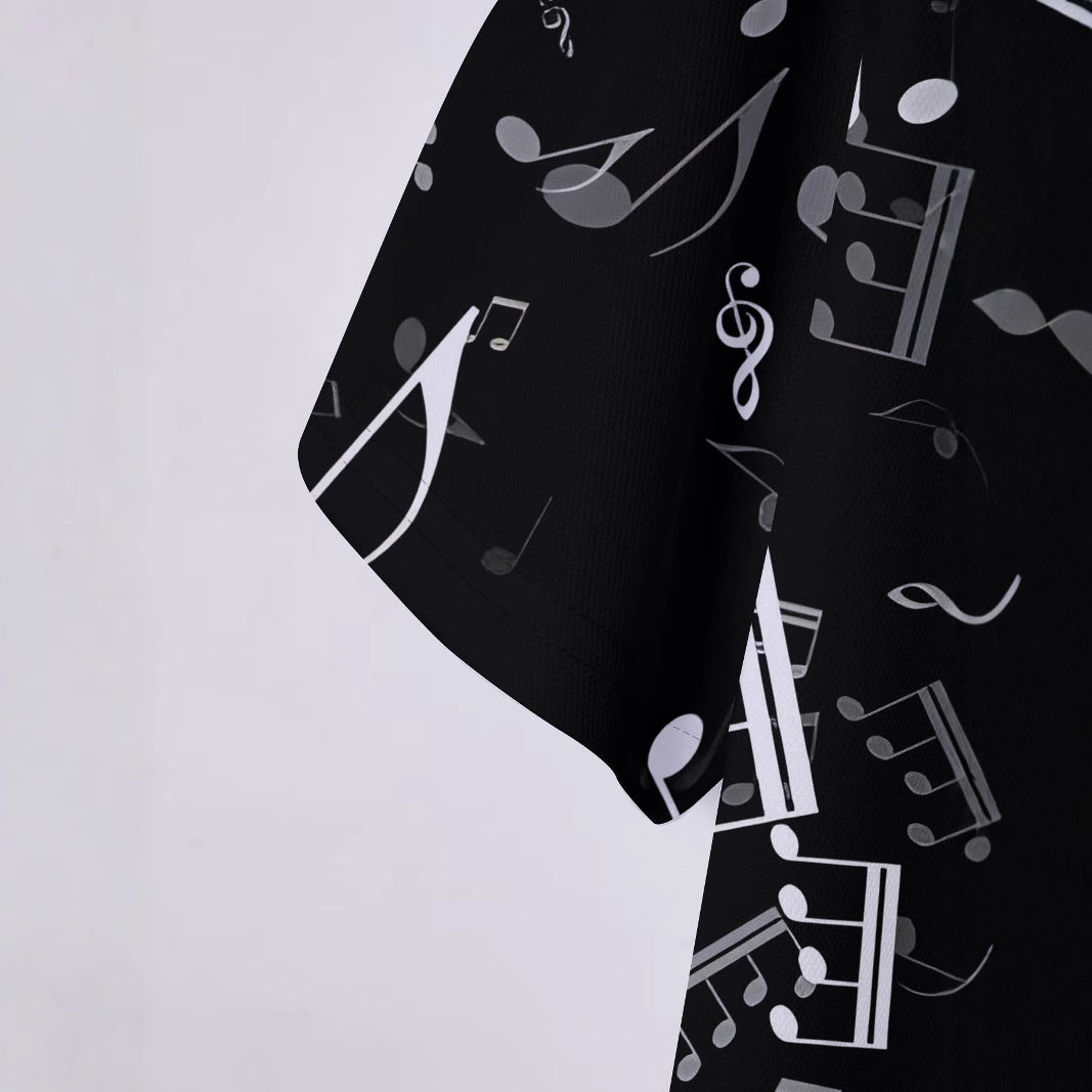 Herren Poloshirt mit musikalischem Druck Echoarchiv
