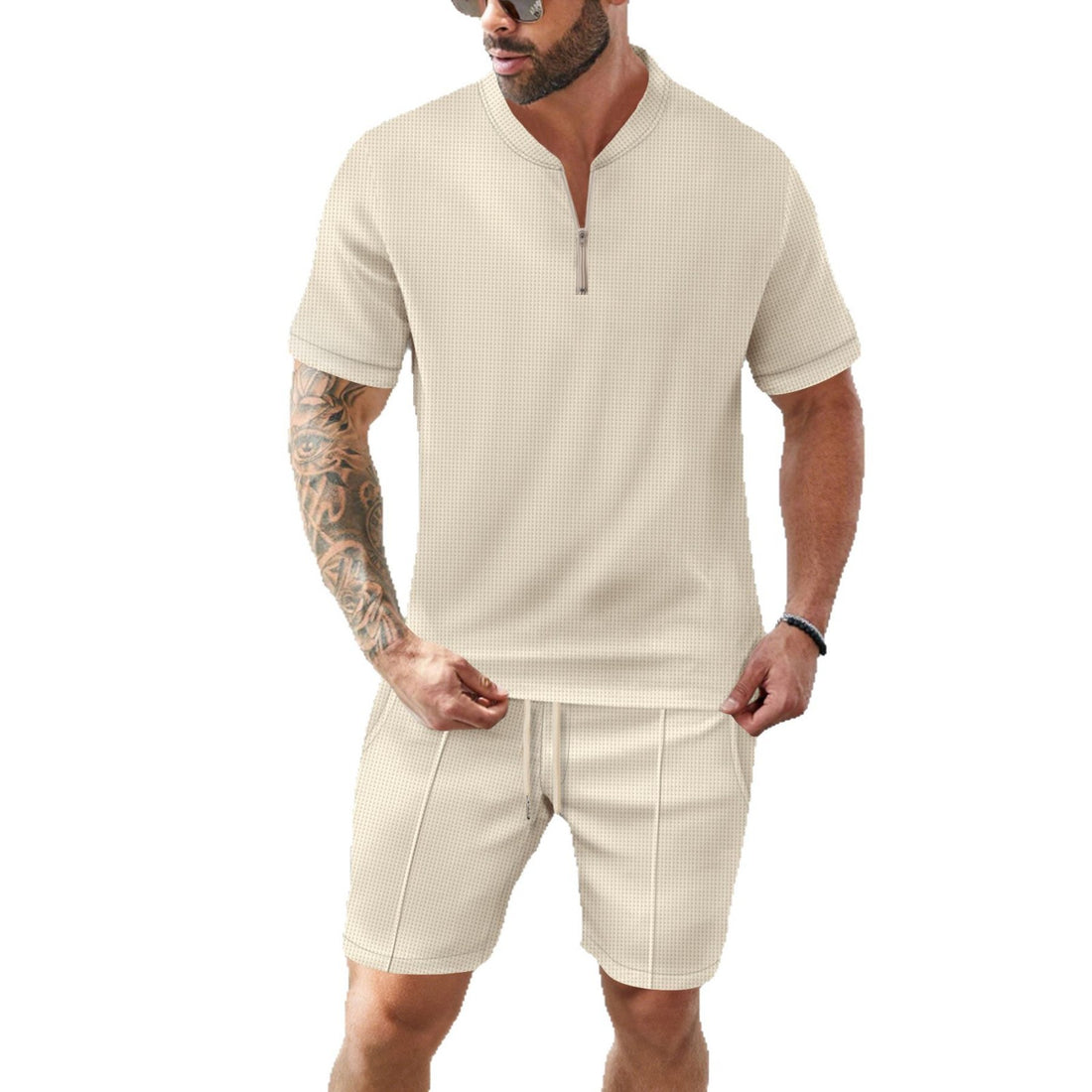 Herren sportliches Kurzarm-Set mit atmungsaktiven Materialien und modernem Schnitt – Marzano