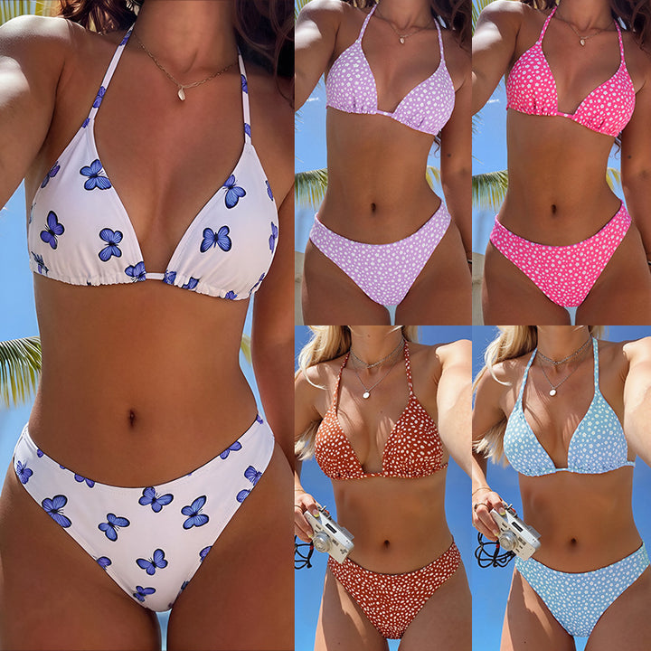 Damen Triangel-Bikini mit floralem Muster Echo Archiv