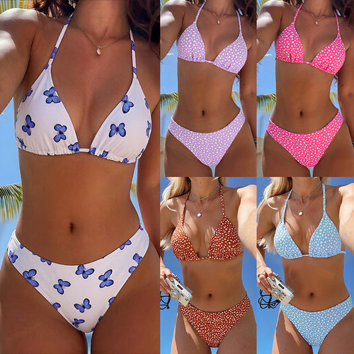 Damen Triangel-Bikini mit floralem Muster Echo Archiv