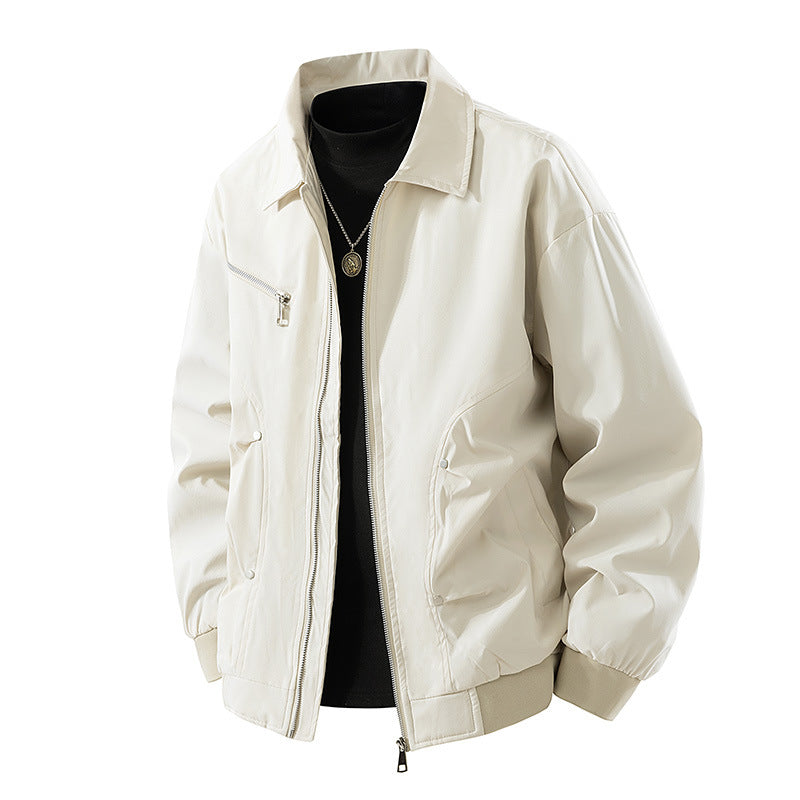 Herren Leichte Oversize-Bomberjacke aus winddichtem Nylon mit Reißverschluss, Brusttasche und Rippbündchen Echo Archiv