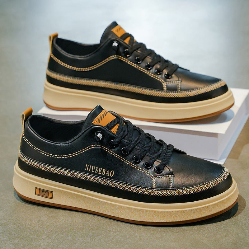 Damen Modische Ledersneakers mit bequemer Dämpfung und rutschfester Sohle Echo Archiv