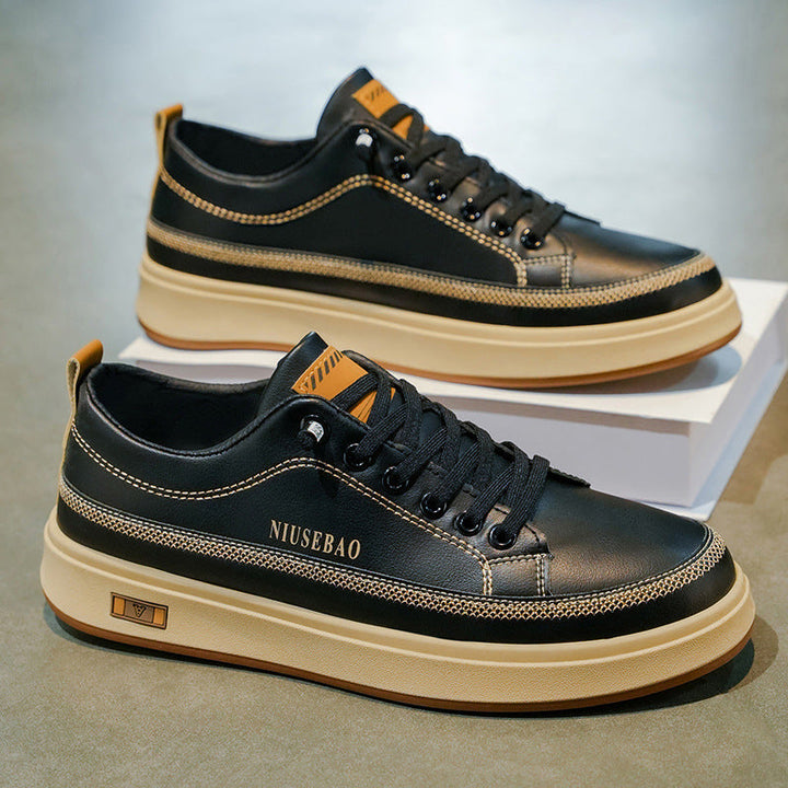 Damen Modische Ledersneakers mit bequemer Dämpfung und rutschfester Sohle Echo Archiv