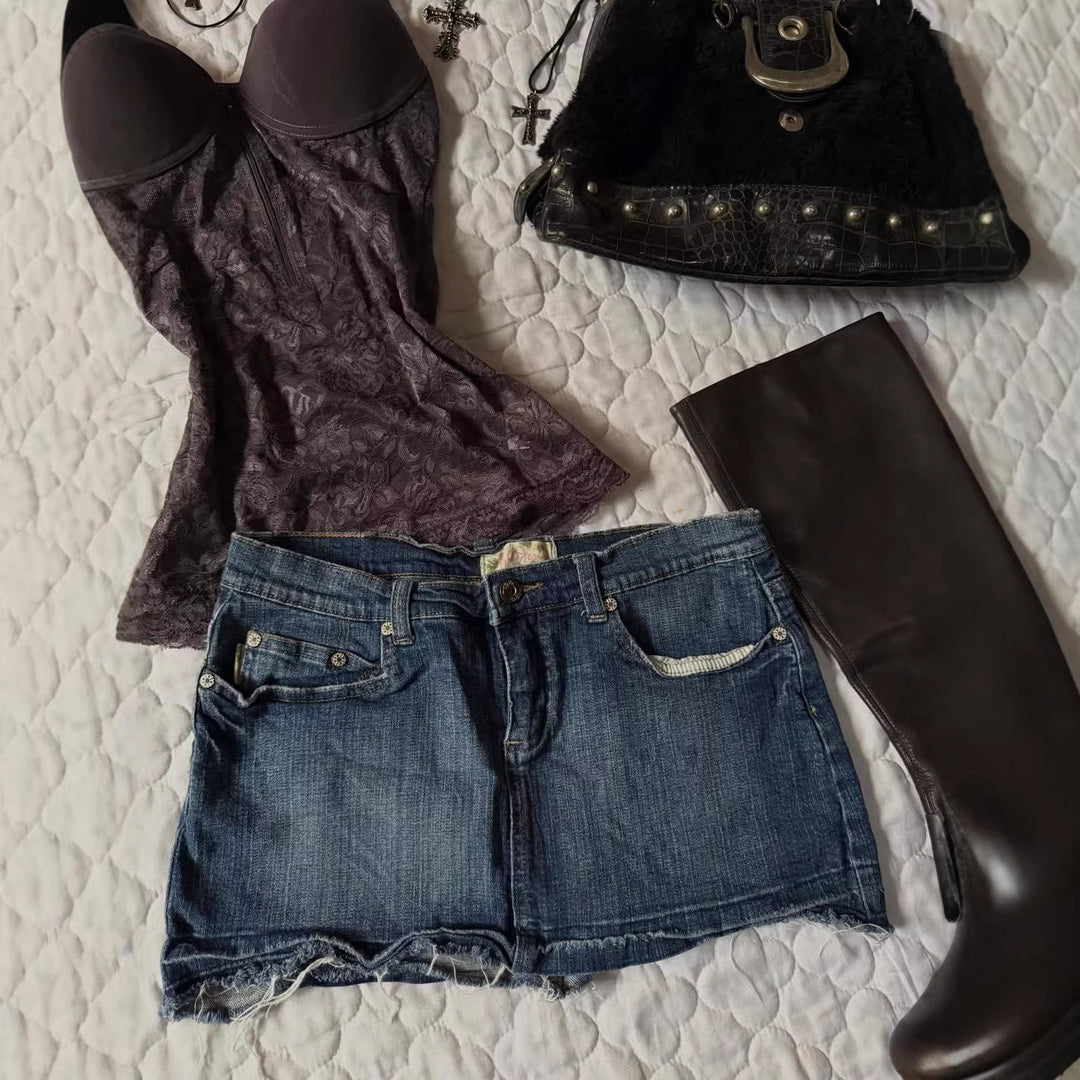 Damen Jeans-Shorts im Vintage-Stil Echo Archiv