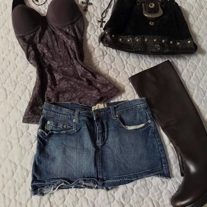 Damen Jeans-Shorts im Vintage-Stil Echo Archiv