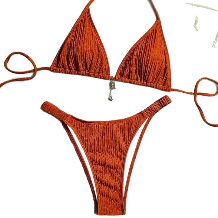 Damen Triangel-Bikini mit gewellter Textur Echo Archiv