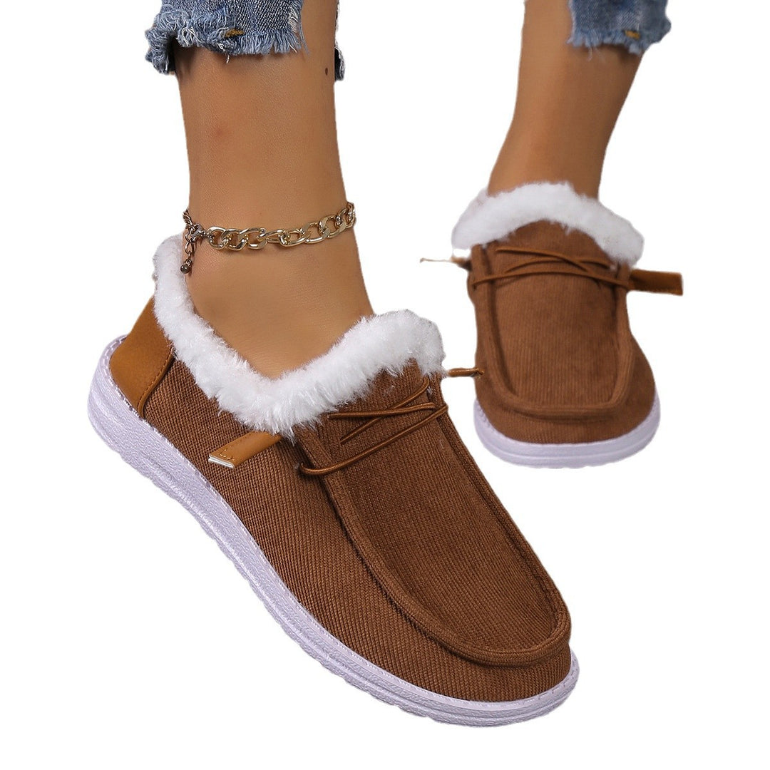 Damen Gefütterte Mokassin-Slipper mit Teddyfutter und profilierter Gummisohle Echo Archiv