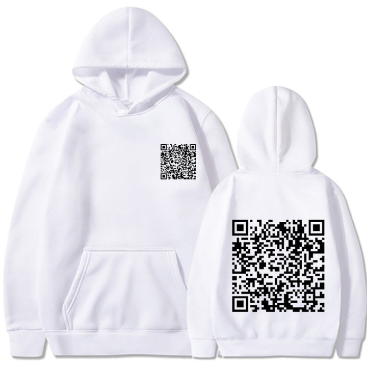 Damen Sportlicher Kapuzenpullover mit QR-Code Echoarchiv