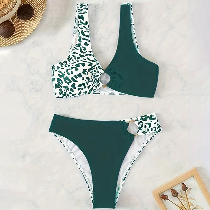 Damen Triangel-Bikini mit modischem Ringdetail und asymmetrischem Schnitt Echo Archiv