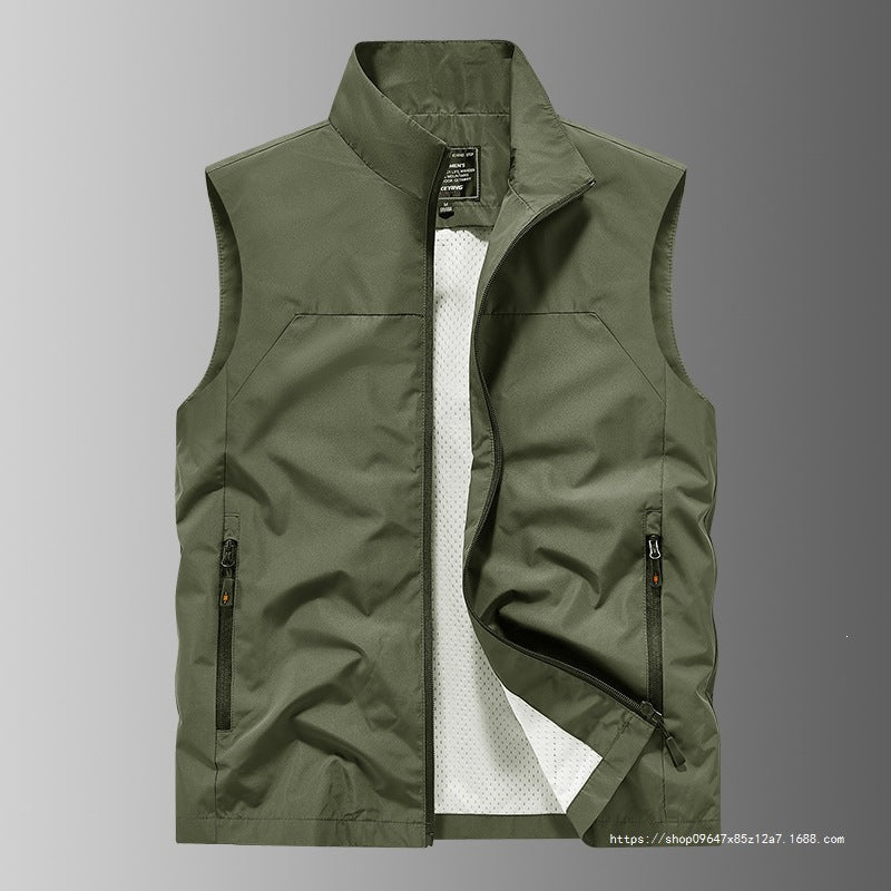 Herren Atmungsaktive Utility‑Weste mit Mesh‑Futter, wind- & wasserabweisender Außenlage & Reißverschlusstaschen Echo Archiv