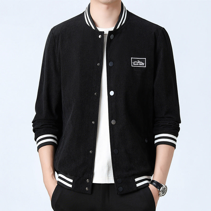 Herren Modische Cordjacke mit Streifen Echo Archiv