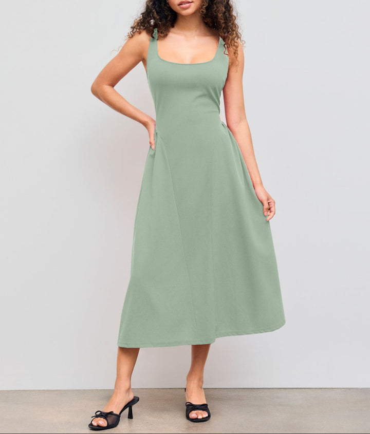 Damen Maxikleid mit schulterfreiem Design und figurfreundlichem Schnitt Echo Archiv