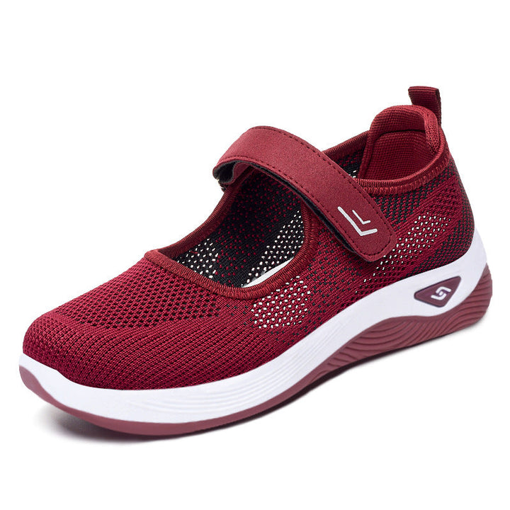 Damen Sportliche Sneakers mit Klettverschluss und atmungsaktiver Netzstruktur Echo Archiv