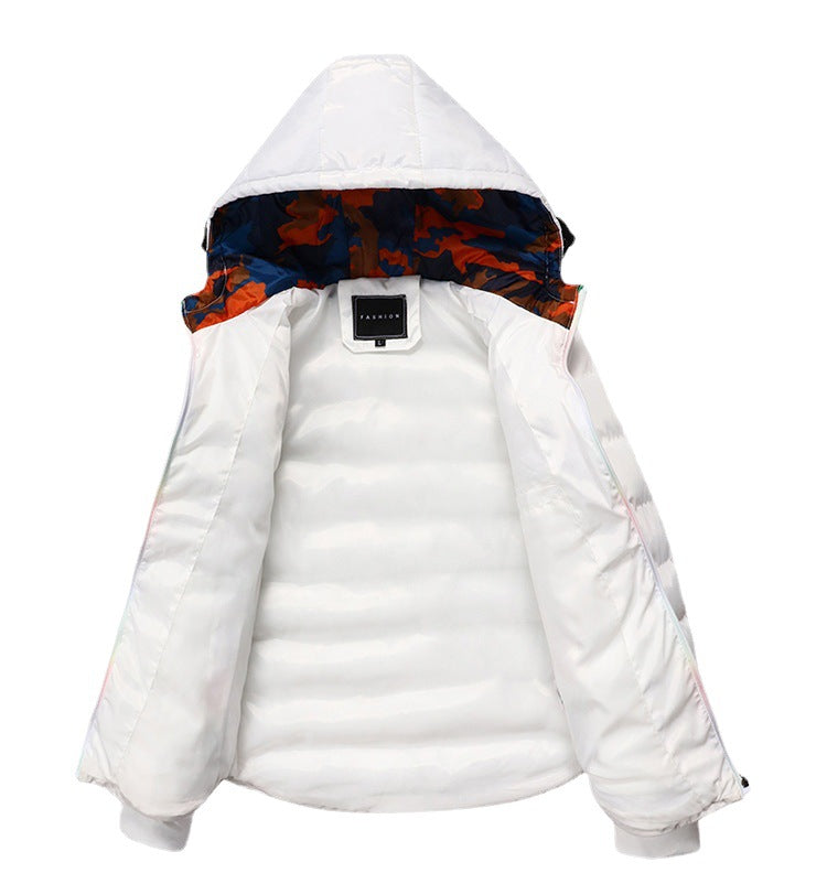 Herren warme Steppjacke mit farbenfrohem Innenfutter Echoarchiv