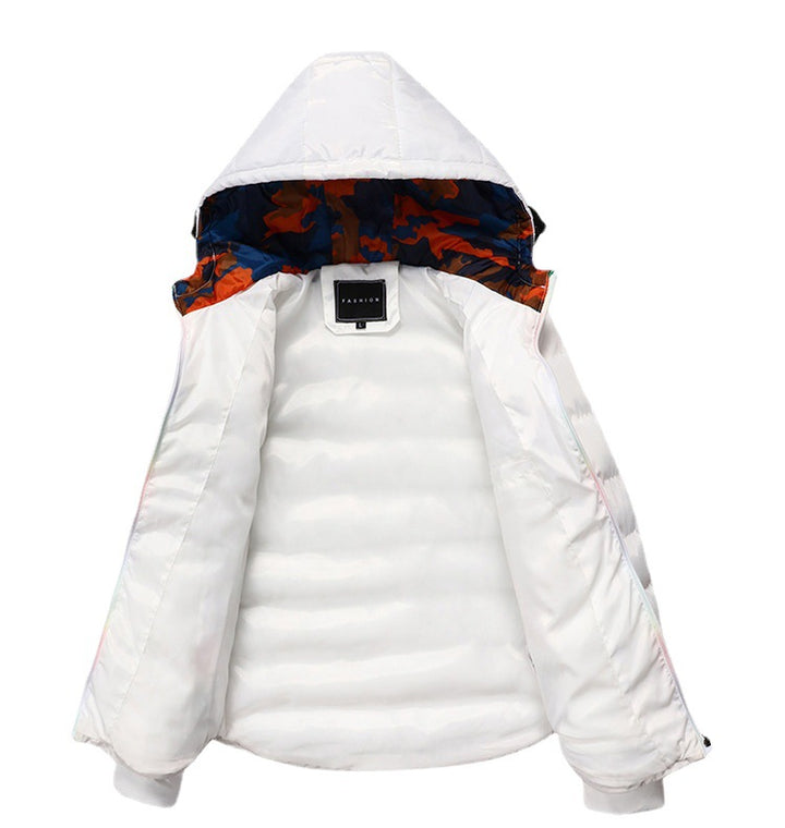 Herren warme Steppjacke mit farbenfrohem Innenfutter Echoarchiv