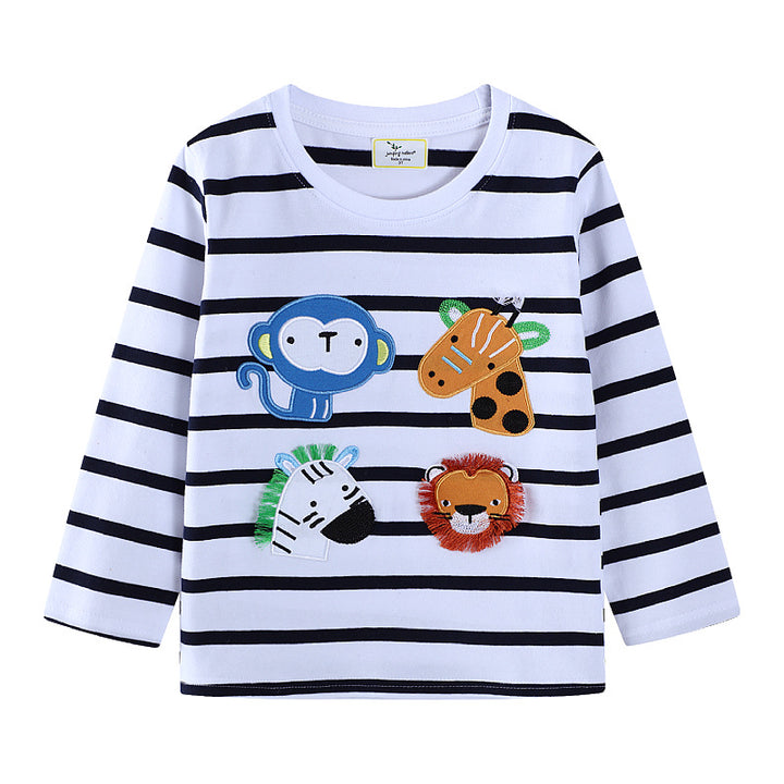 Jungen Langarmshirt mit verspielten Tierapplikationen Echo Archiv