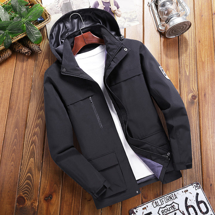 Herren Trendige Outdoor-Jacke mit abnehmbarer Kapuze Echo Archiv