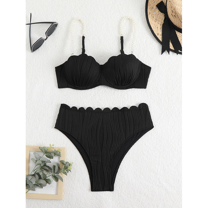 Damen Hochwertiger Push-Up Bikini mit Skulptur-Rippdesign Echo Archiv