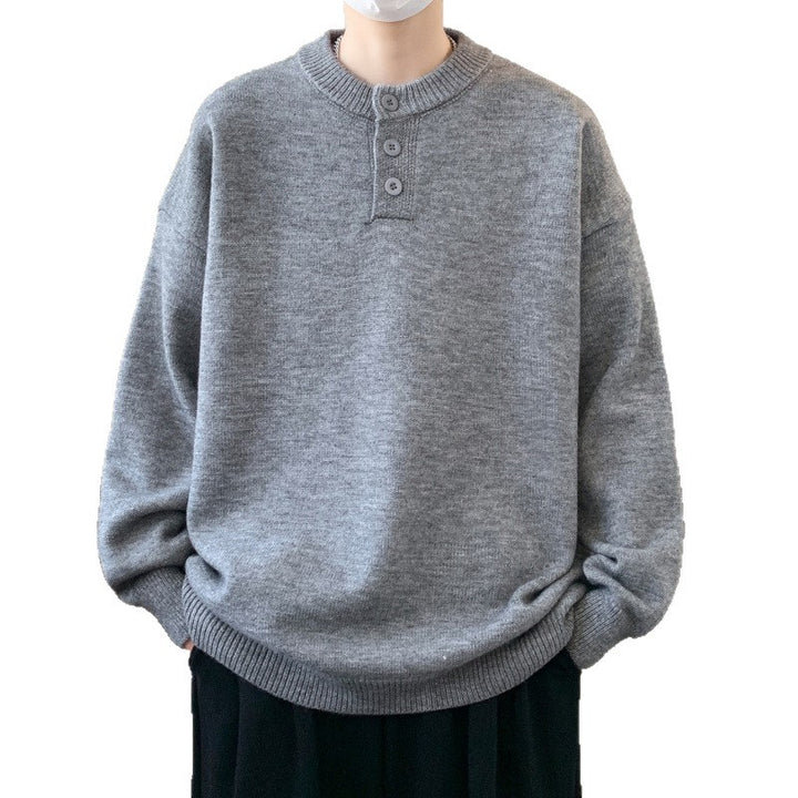Herren Bequemer Strickpullover mit Knopfleiste Echo Archiv 1787799372