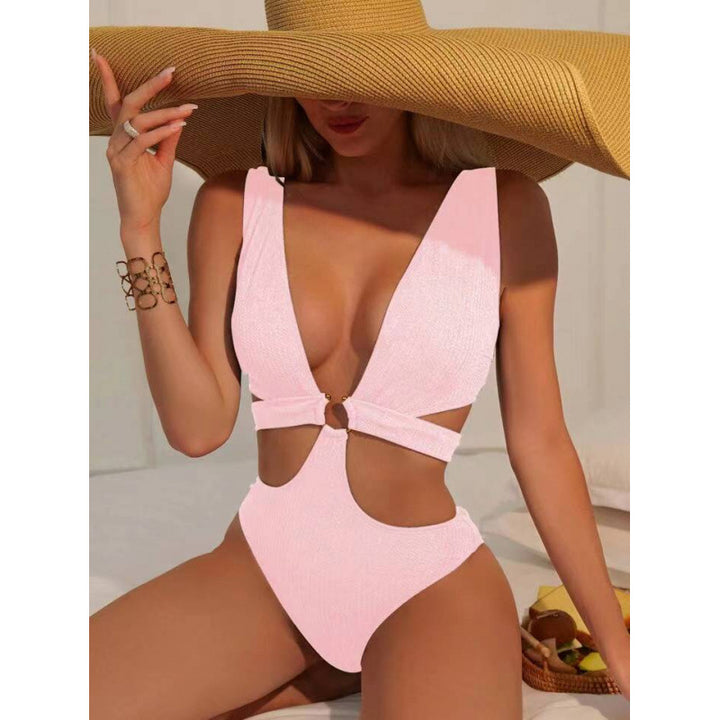 Damen Cut-Out Badeanzug mit elegantem Wickeldetail Echo Archiv