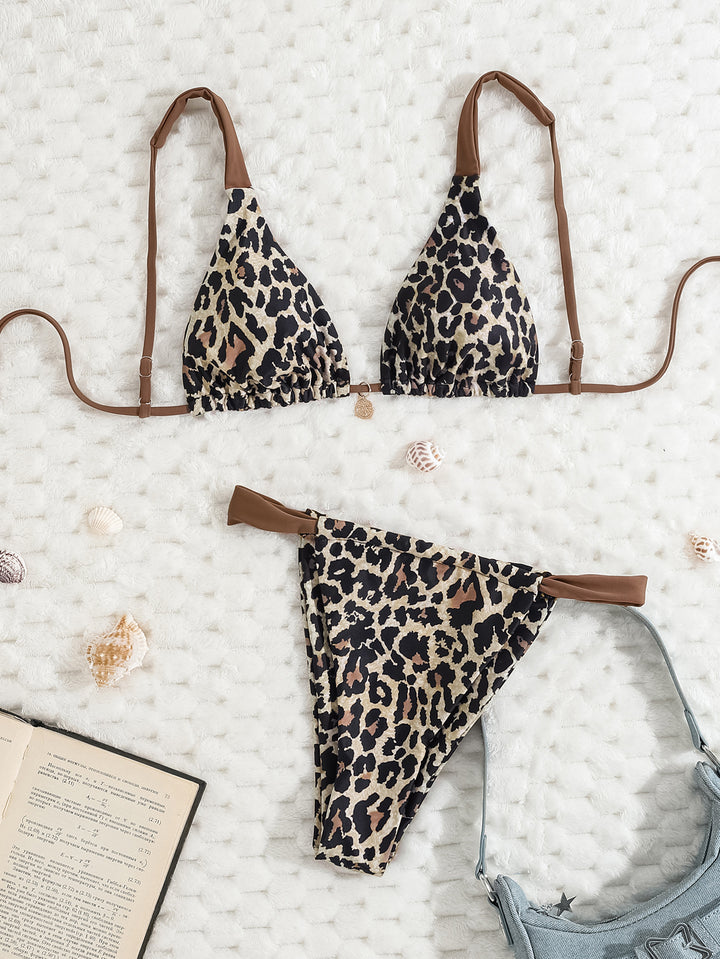Damen Triangel-Bikini mit verspieltem Palmenmuster Echo Archiv