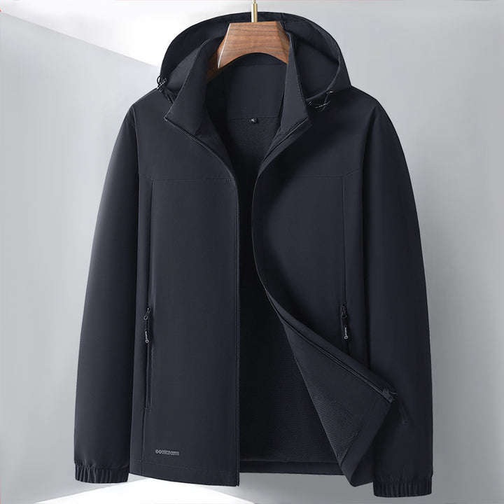 Herren Leichte Softshell-Hybridjacke mit Kapuze, atmungsaktivem Mesh-Futter und verdeckten Reißverschlusstaschen Echo Archiv
