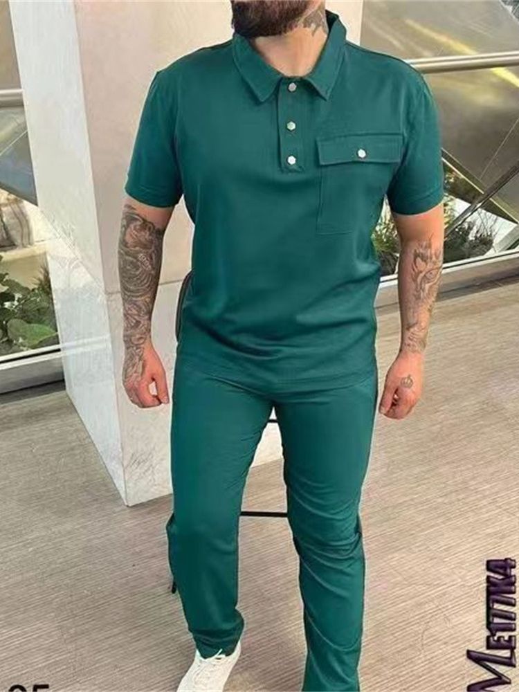 Stylisches Polo- und Hosen-Set für Herren Echoarchiv