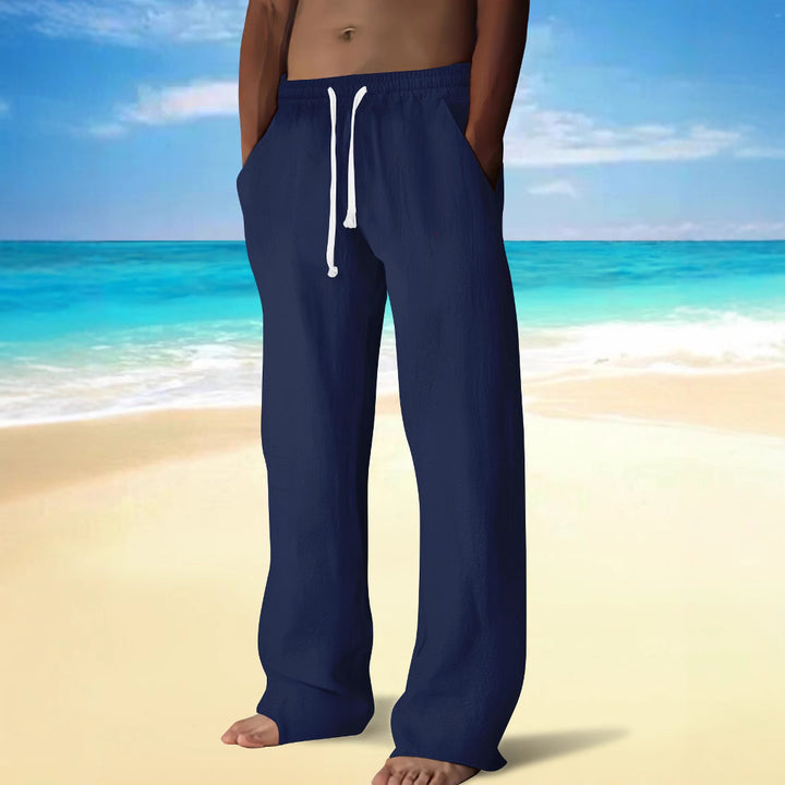 Herren lässige Strandhosen mit elastischem Bund und praktischen Taschen Echoarchiv