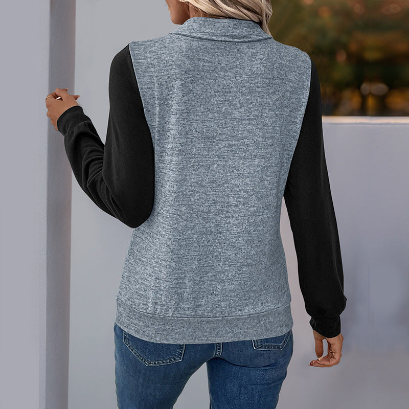Damen Lässiger Longsleeve Pullover mit Knopfleiste Echo Archiv