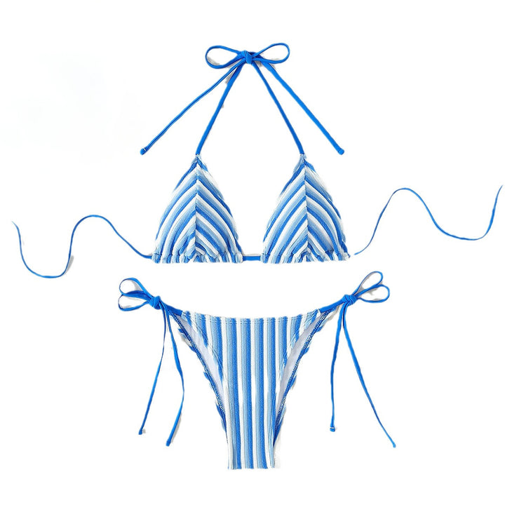 Damen Triangel-Bikini mit raffinierten Streifen und verspielten Schleifen Echo Archiv