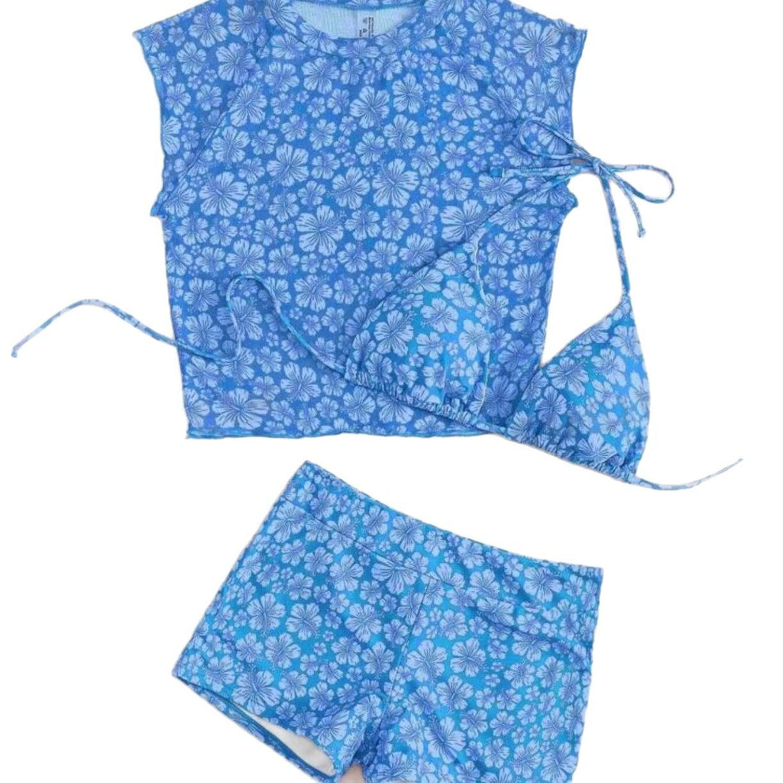 Damen Sportliches Crop-Top und Shorts-Set – Orélia
