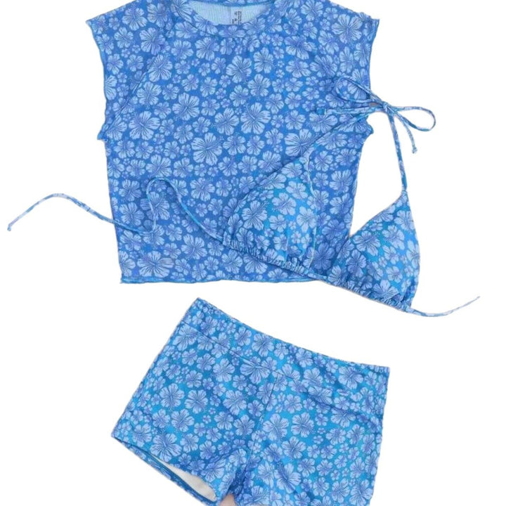 Damen Sportliches Crop-Top und Shorts-Set Echo Archiv