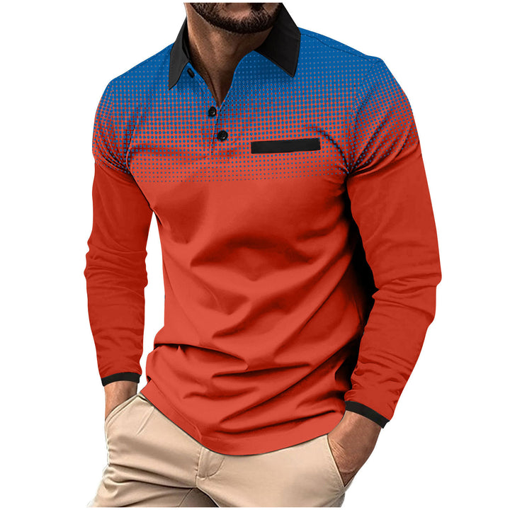 Herren Poloshirt mit modernem grafischen Design Echoarchiv