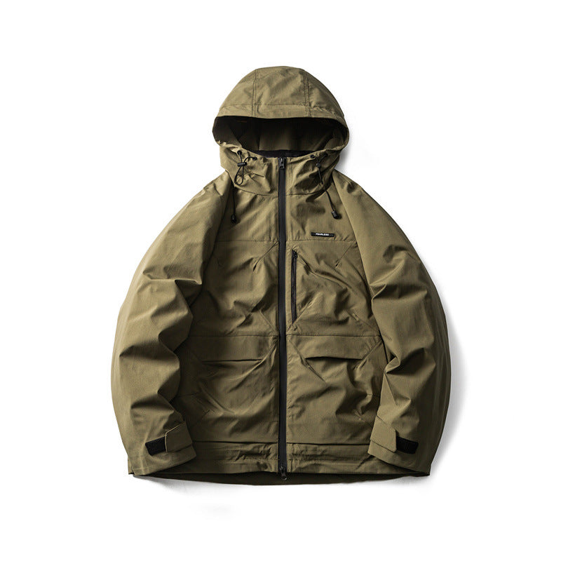 Herren Funktionelle Outdoor-Softshelljacke mit Kapuze und Mehrfachtaschen Echoarchiv