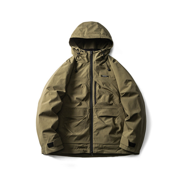 Herren Funktionelle Outdoor-Softshelljacke mit Kapuze und Mehrfachtaschen Echoarchiv
