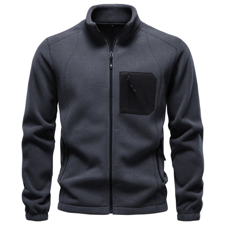 Herren Outdoor-Fleecejacke mit Stehkragen und Reißverschluss-Brusttasche Echoarchiv