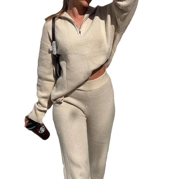 Damen nan Feinstrickpullover mit hohem Kragen und verdecktem Reißverschluss Echo Archiv