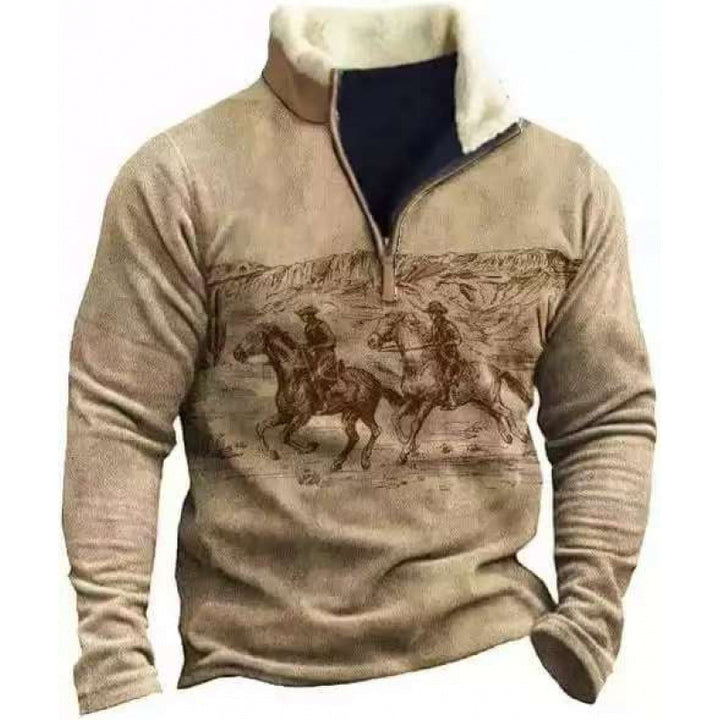 Herren Modischer Hoodie mit Kapuze und maritimem Druck Echoarchiv