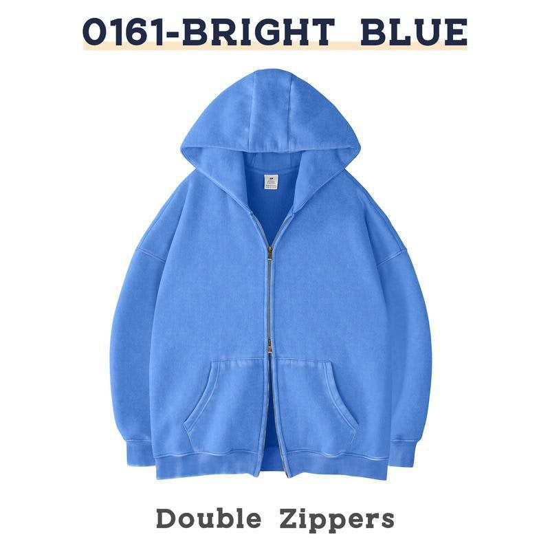 Unisex Oversized Kapuzenjacke mit Doppelreißverschluss und Kängurutaschen Echo Archiv