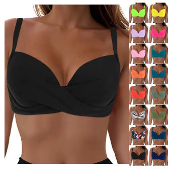 Damen Elegantes Bikinioberteil mit Wickeldesign Echo Archiv