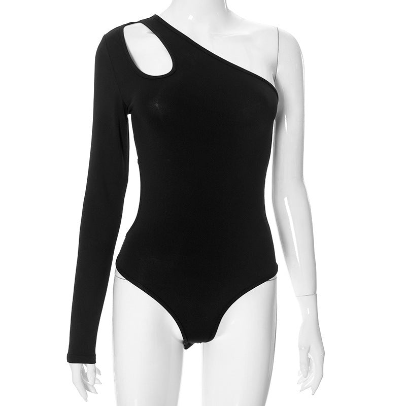 Damen Off-Shoulder Bodysuit mit asymmetrischem Schnitt Echo Archiv
