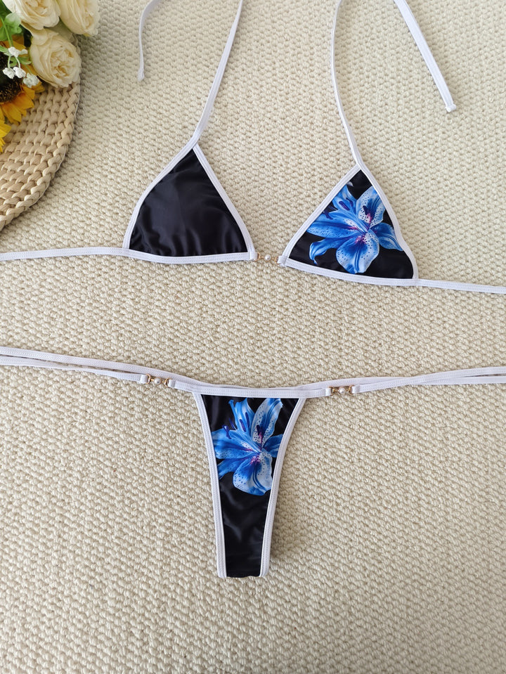Damen Bikini-Set mit floralem Design und verstellbaren Bändern Echo Archiv
