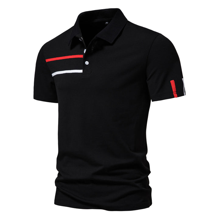 Herren Poloshirt mit kreativem Farbdesign und modischen Akzenten Echoarchiv