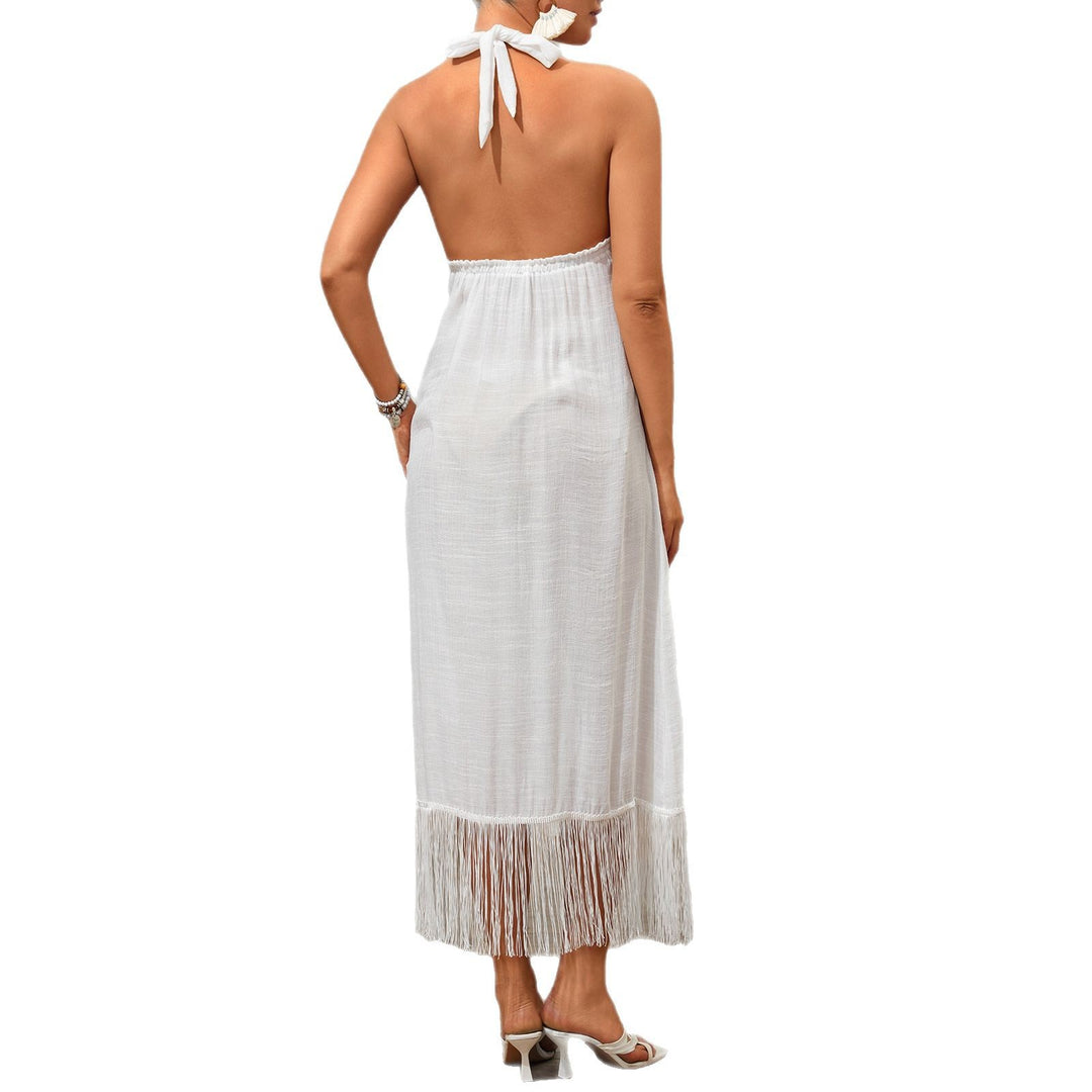 Damen Freizeitliches Maxikleid mit Fransen Echo Archiv