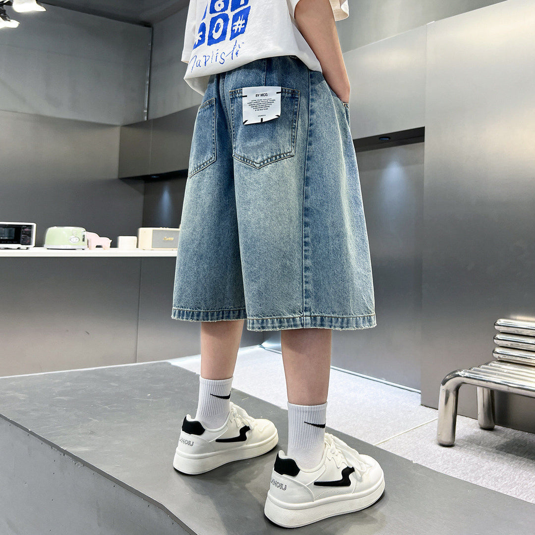 Unisex lockere Denim-Shorts mit tiefen Taschen Echo Archiv