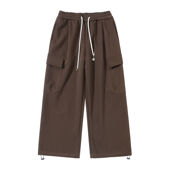 Unisex Cropped Cargo-Sweathose mit elastischem Bund, Kordelzug und verstellbarem Saum Echoarchiv