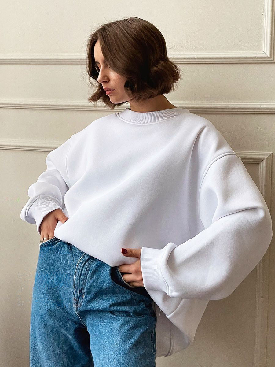 Damen Oversized SwEchoarchivtshirt im lässigen Stil mit übergroßen Ärmeln und elastischen Bündchen Echoarchiv