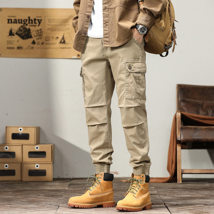 Herren Cargo-Joggerhose mit Kordelzug, Mehrfachtaschen & elastischen Bündchen Echoarchiv