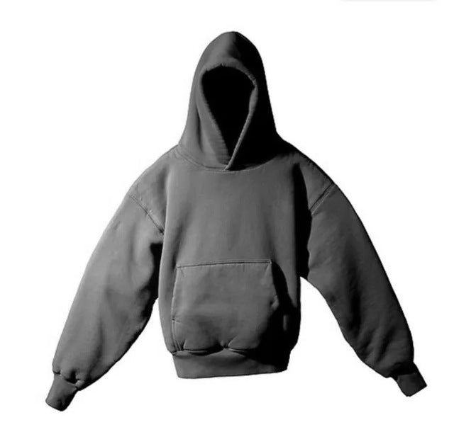 Unisex Boxy-Kapuzenpullover mit überlappender Kapuze, verdeckter Kängurutasche und gerippten Bündchen – Auréline
