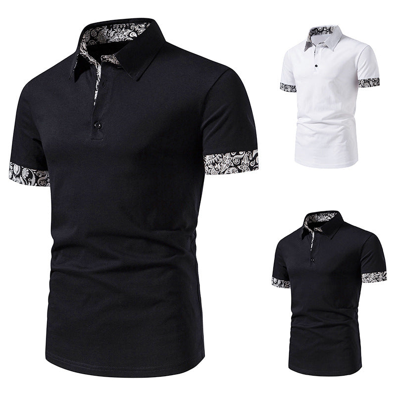 Herren Poloshirt mit modernem Paisleymuster und sportlichem Schnitt Echoarchiv